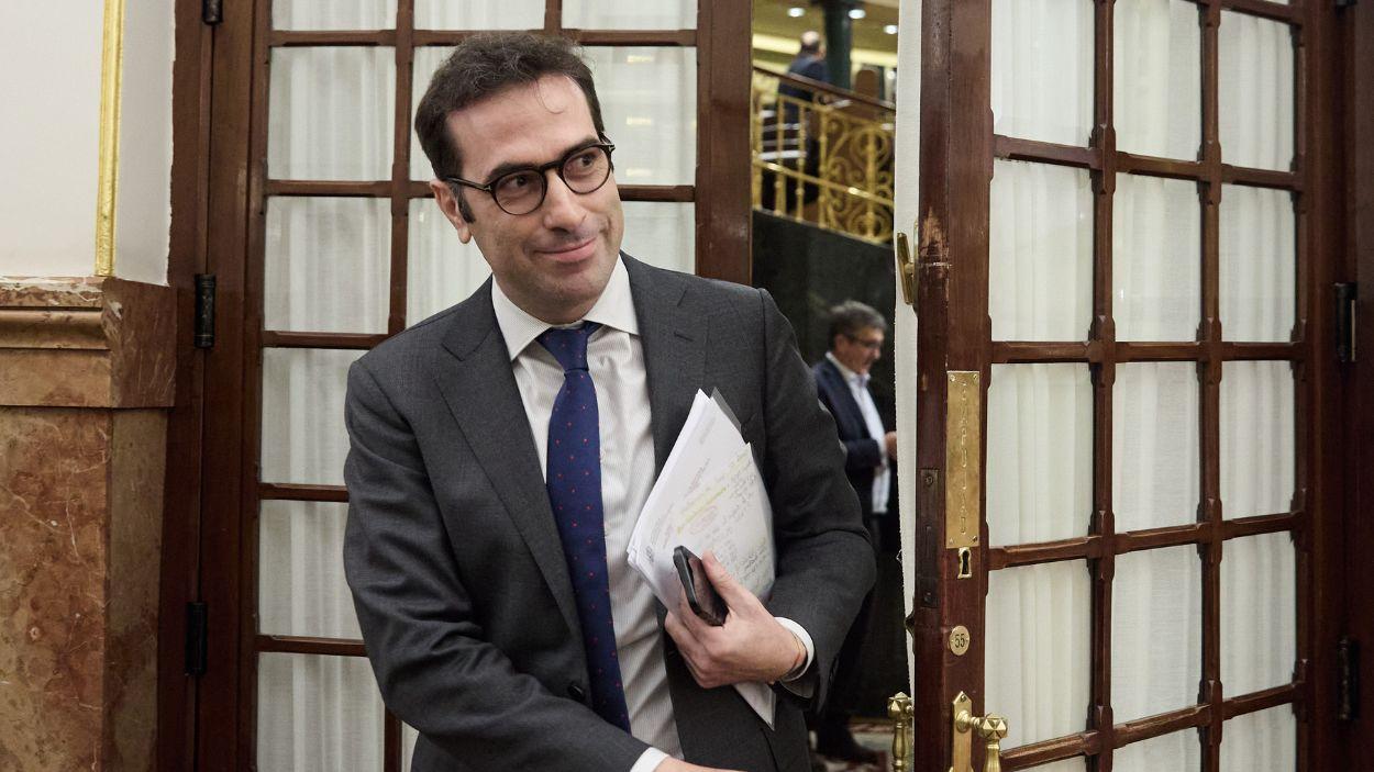 El ministre d'Economia, Carlos Cuerpo, al Congrés dels Diputats. EP