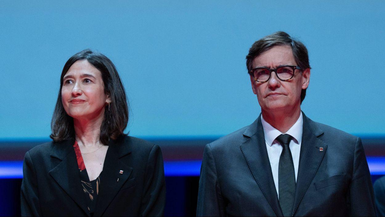 El president de la Generalitat, Salvador Illa, i la consellera d'Interior i Seguretat Pública, Núria Parlon. EP