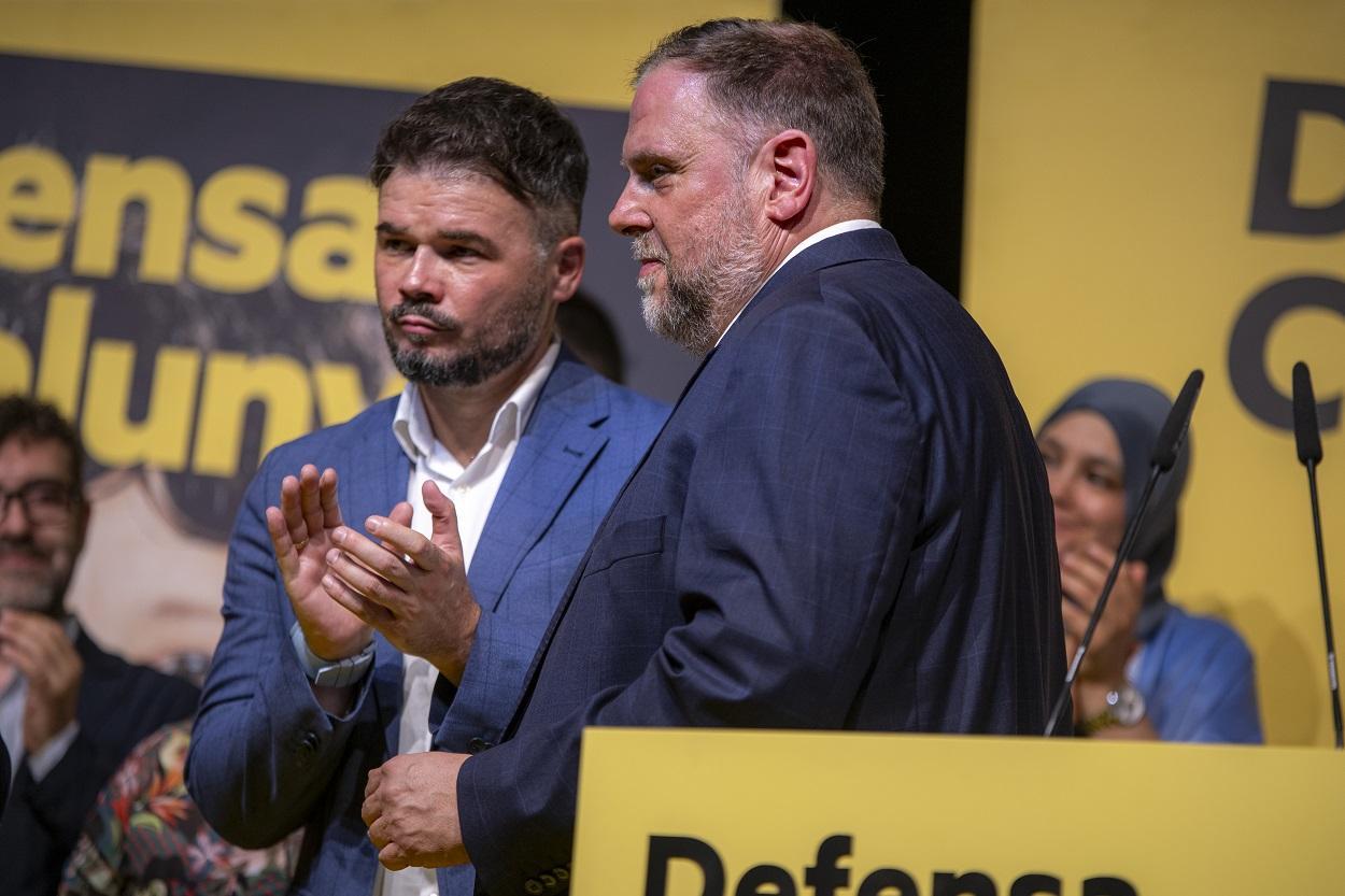 Gabriel Rufián i Oriol Junqueras a una imatge d'arxiu. EP