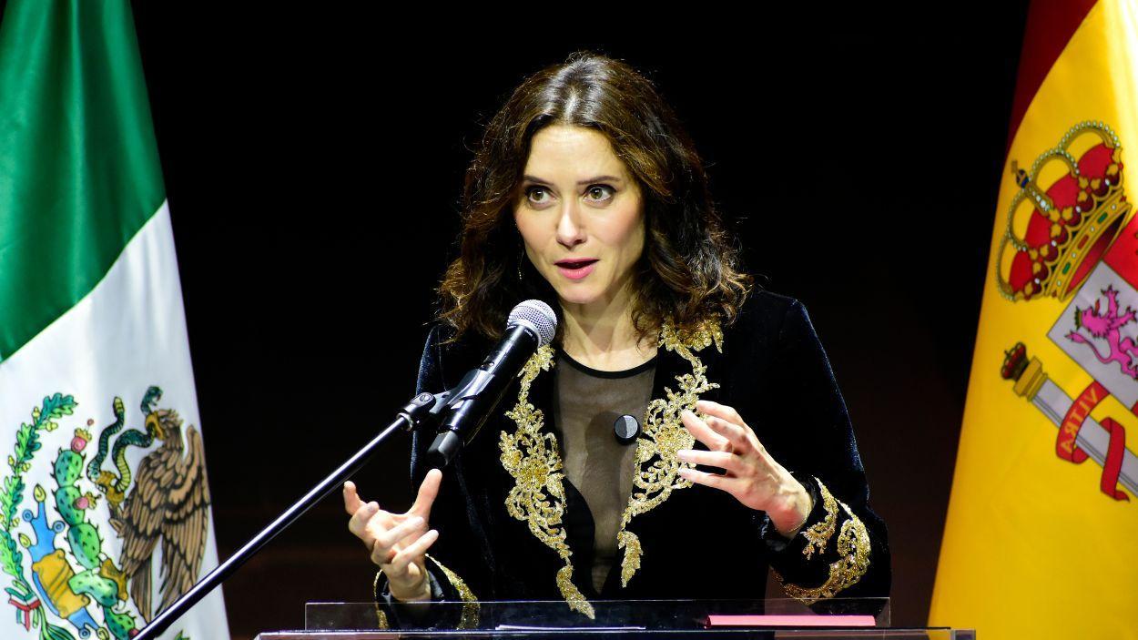 La presidenta de la Comunitat de Madrid, Isabel Díaz Ayuso durante un acte a Ciutat de Mèxic. EP