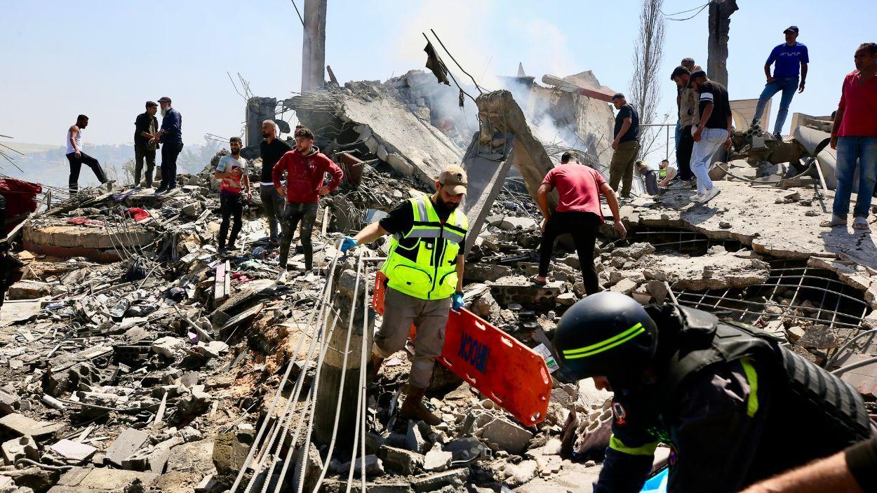 Edifici a Saksakiyeh, al sud del Líban, tras un bombardeig d'Israel. EP