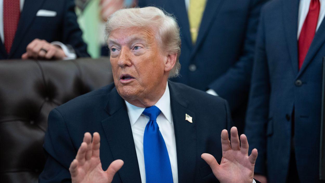 El president dels Estats Units, Donald Trump, al Despatx Oval. EP