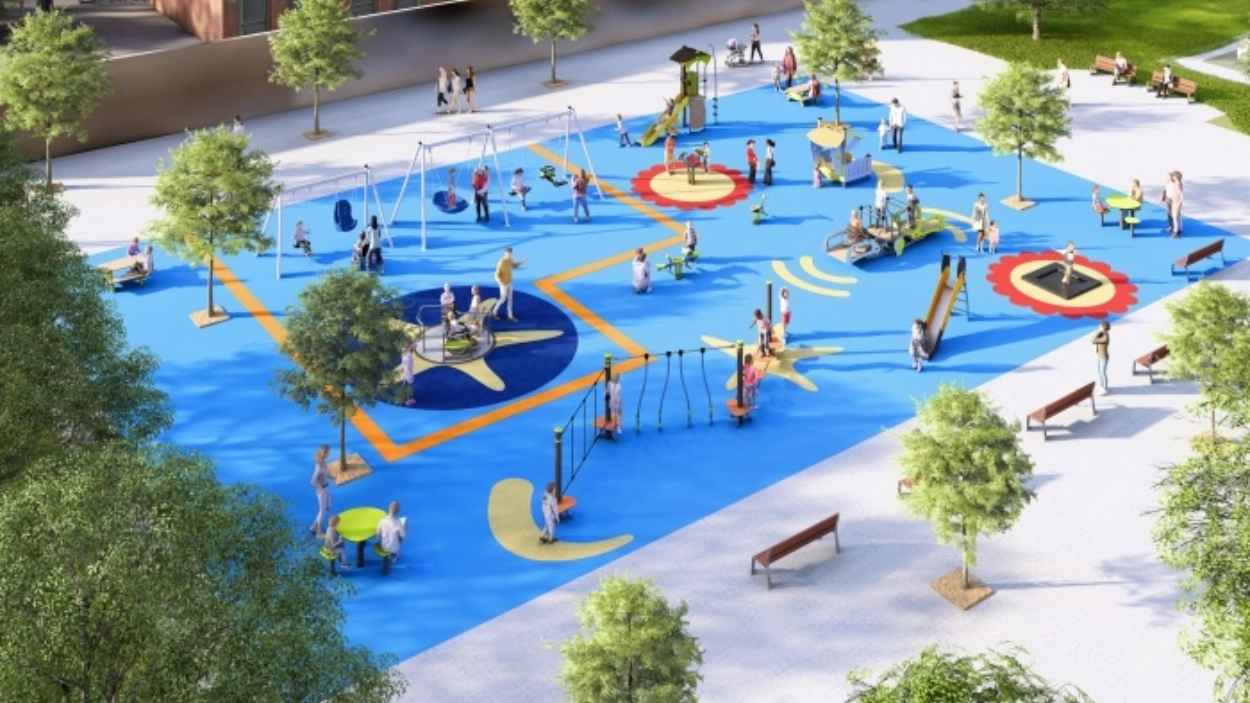 Nova àrea de joc del carrer del Prat. Ajuntament de L'Hospitalet de Llobregat