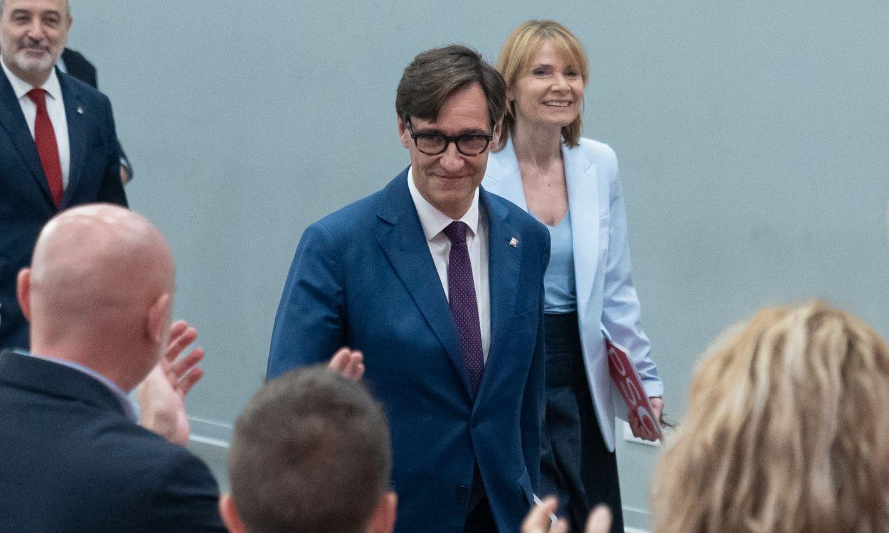 El president de la Generalitat de Catalunya, Salvador Illa, després de guanyar les eleccions. EP