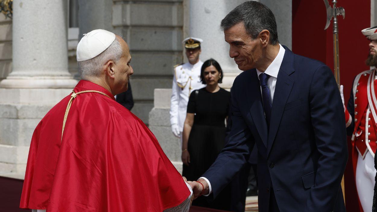 Pedro Sánchez i el Papa Lleó XIV. EP