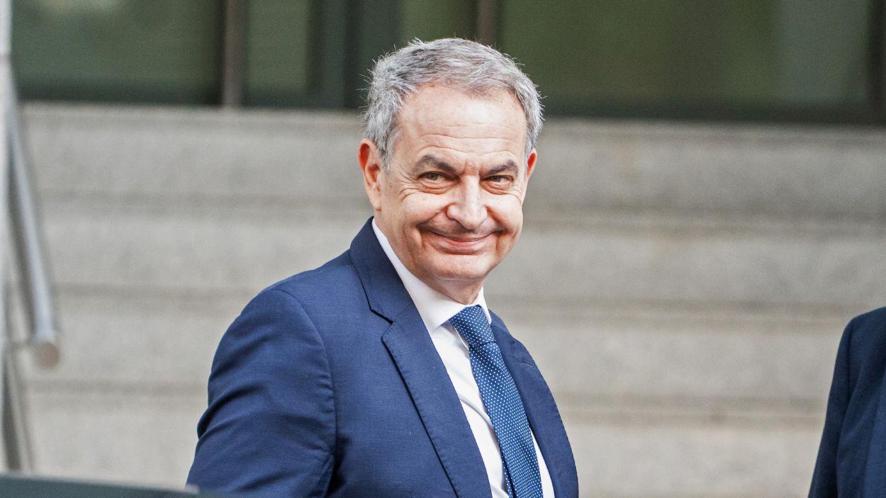 José Luis Rodríguez Zapatero a la seva arribada a l'Audiència Nacional. EP
