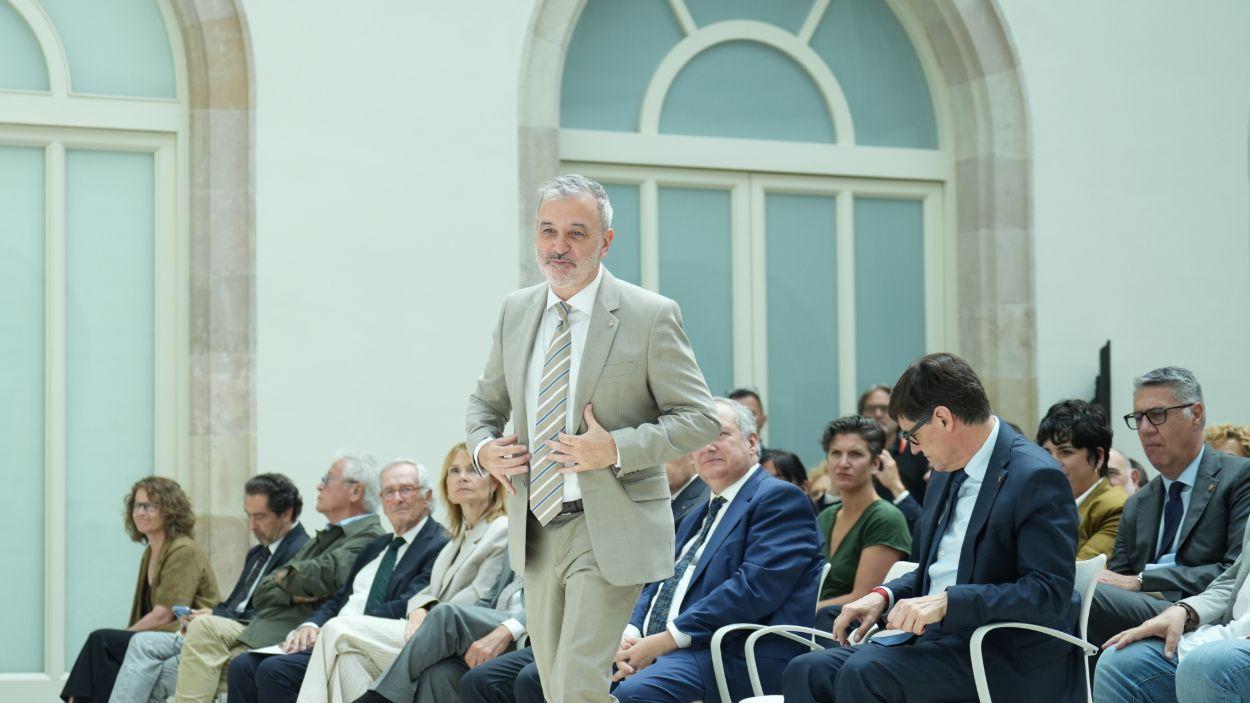 Jaume Collboni i Salvador Illa a l'acte per els 15 anys de l'Àrea Metropolitana de Barcelona (AMB). David Zorrakino / EP