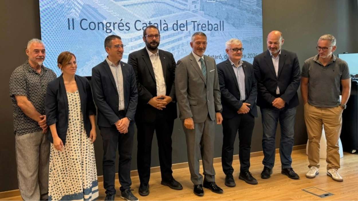 Firma del conveni per celebrar el II Congrés Català de Treball a Mataró