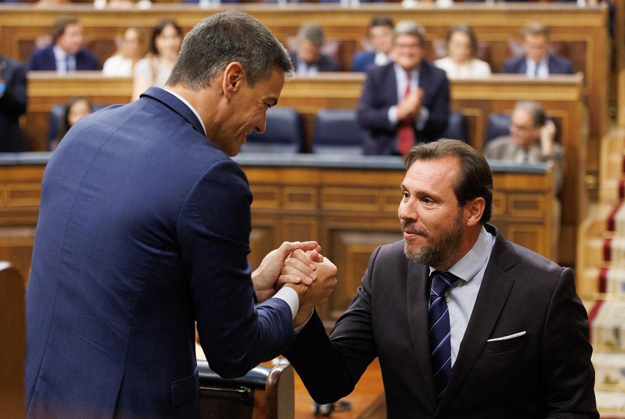 Pedro Sánchez i Óscar Puente. EP
