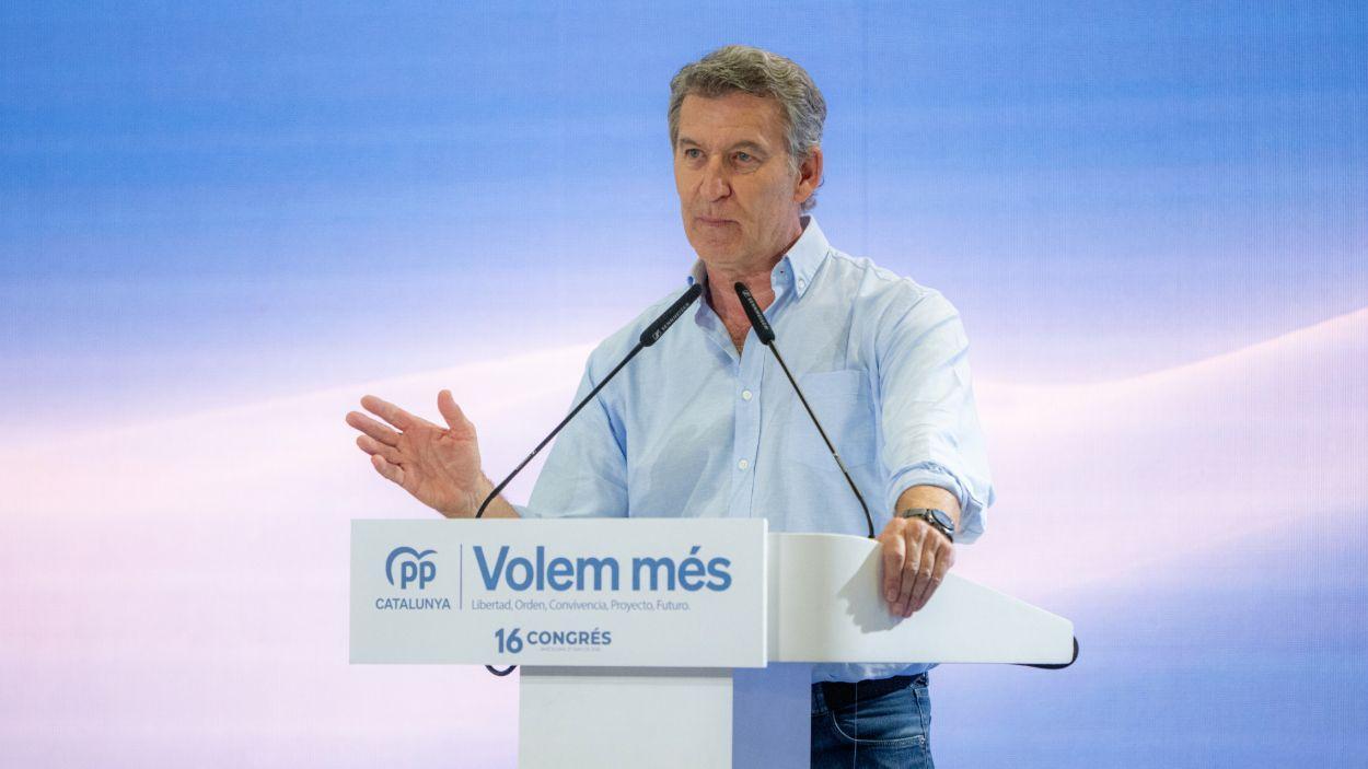 Alberto Núñez Feijóo al XVI Congrés del PP de Catalunya. Lorena Sopêna / EP