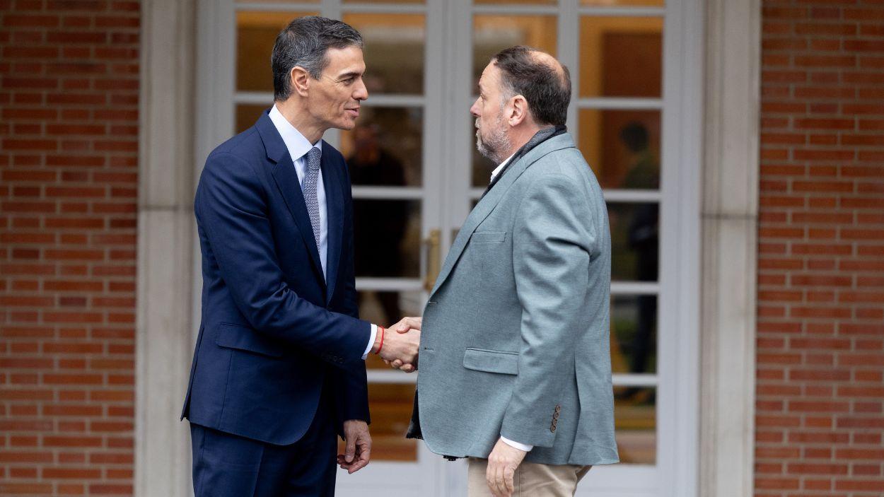 Pedro Sánchez i Oriol Junqueras. EP