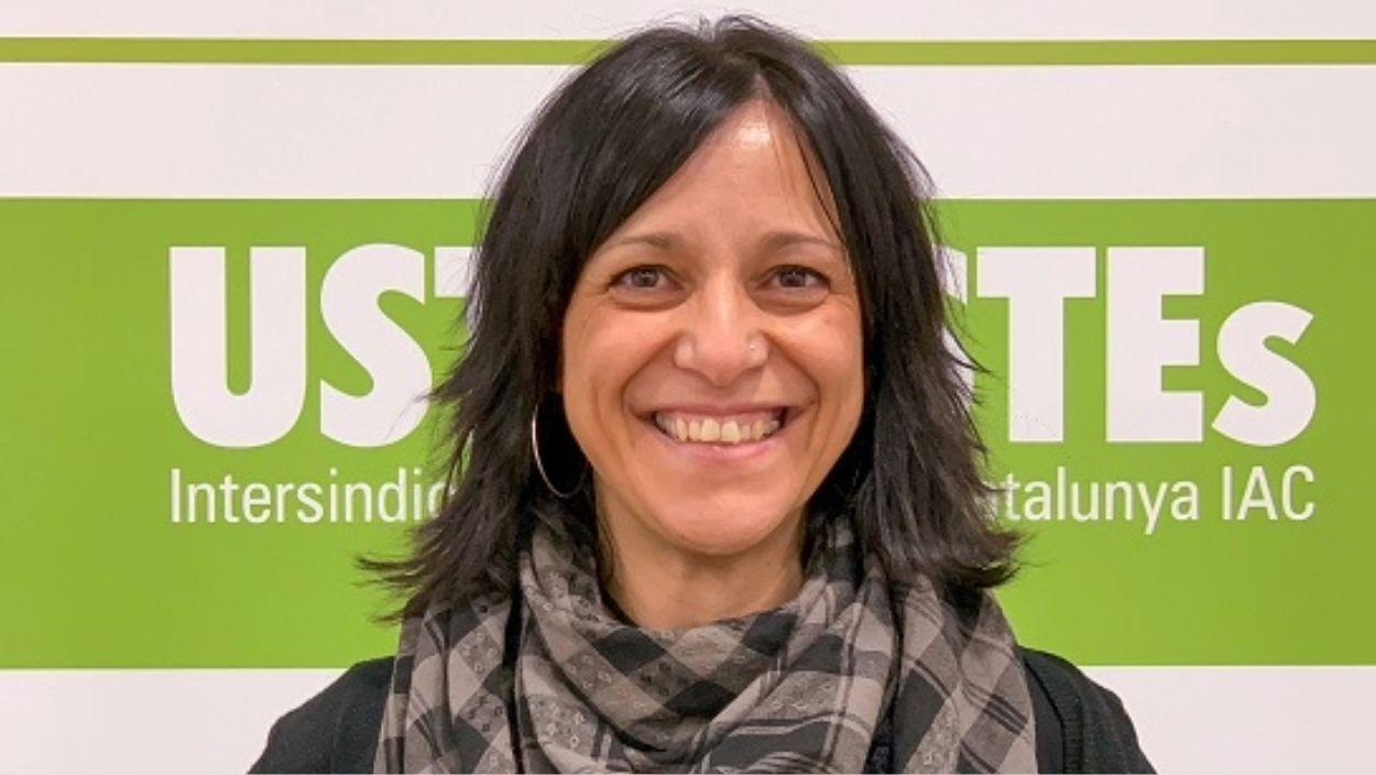 La portaveu d'USTEC, Iolanda Segura. USTEC