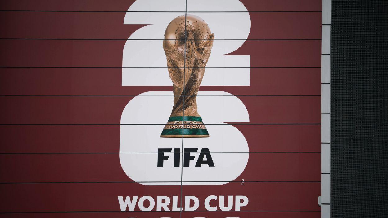 Logotip del Mundial de 2026 a un mural. EP/Arxiu