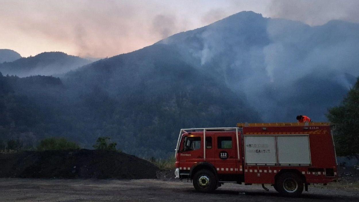 Incendi de Senet. Bombers de la Generalitat