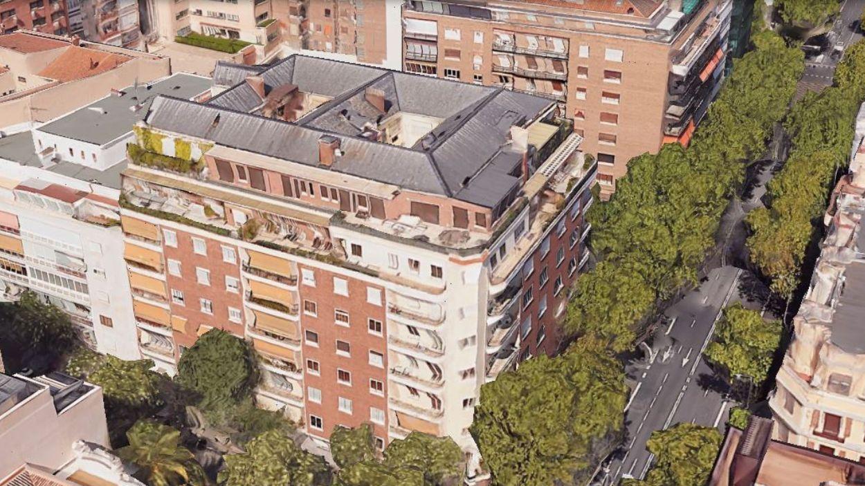 L'àtic d'Ayuso a Chamberí. Google Earth