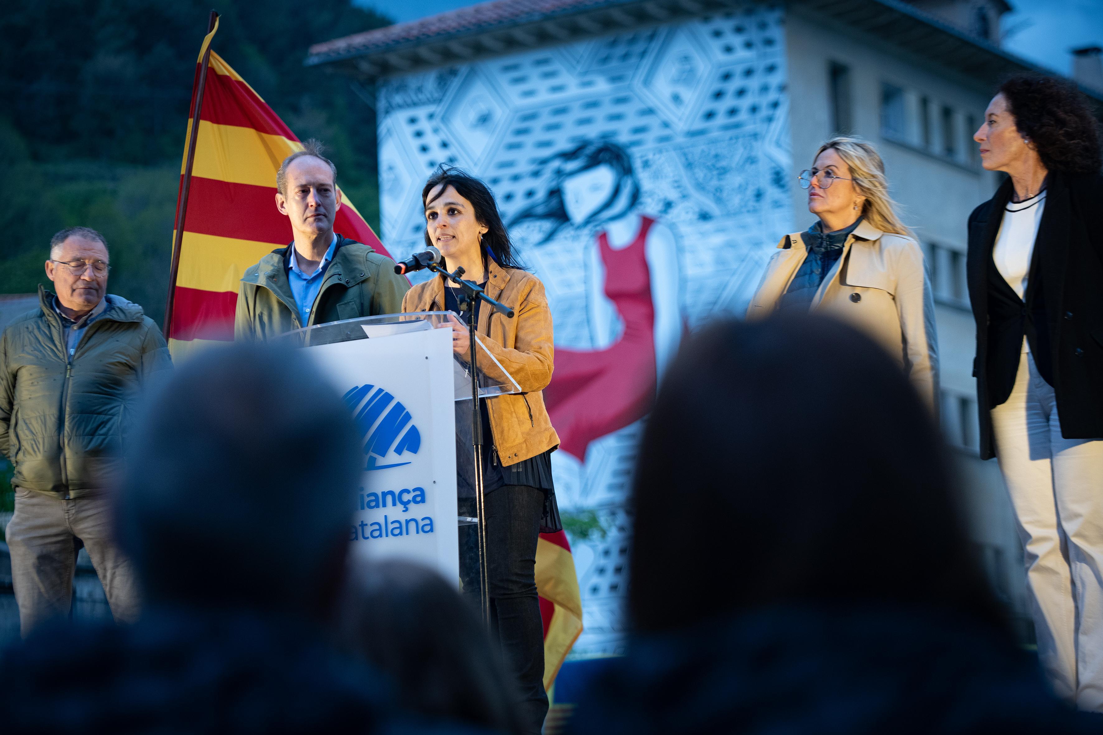 Sílvia Orriols a un acte a Ripoll. EP
