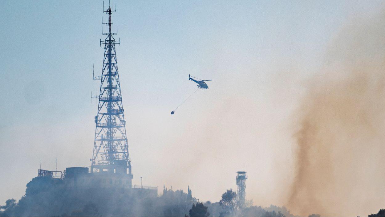 Incendi al parc de Collserona, a 14 d'agost de 2026. EP