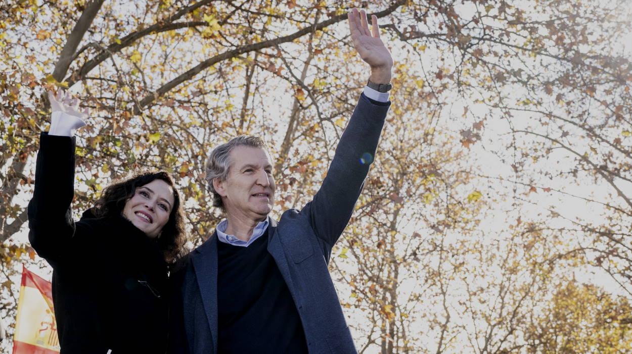 Isabel Díaz Ayuso i Alberto Núñez Feijóo. EP.