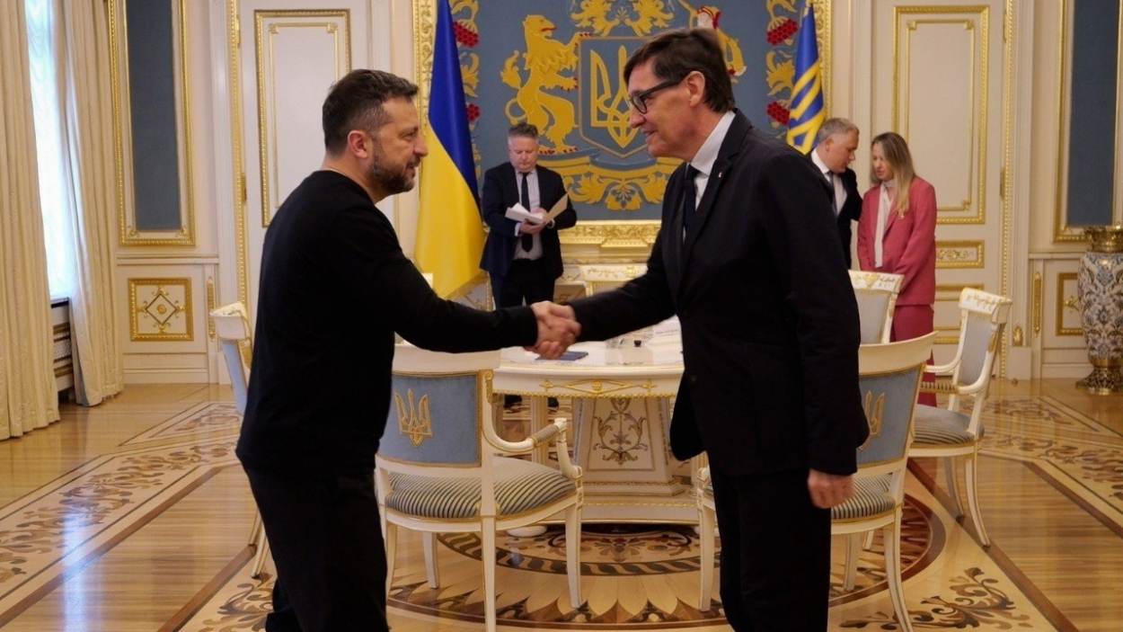 Salvador Illa i Volodímir Zelenski. EP