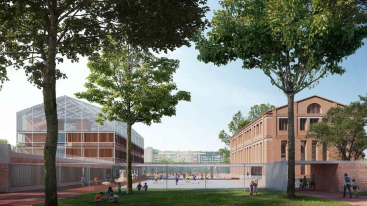 Render de l'Escola Institut Can Maiol. Ajuntament de Barcelona