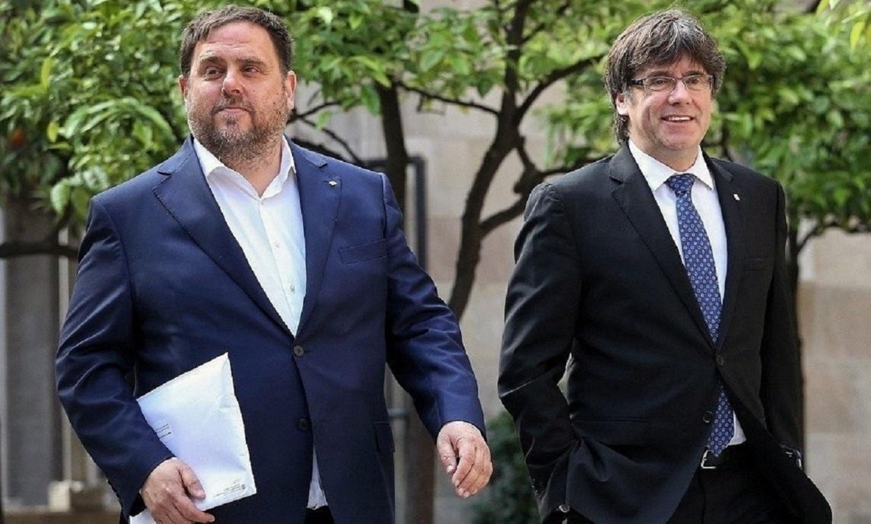 Carles Puigdemont i Oriol Junqueras. EP