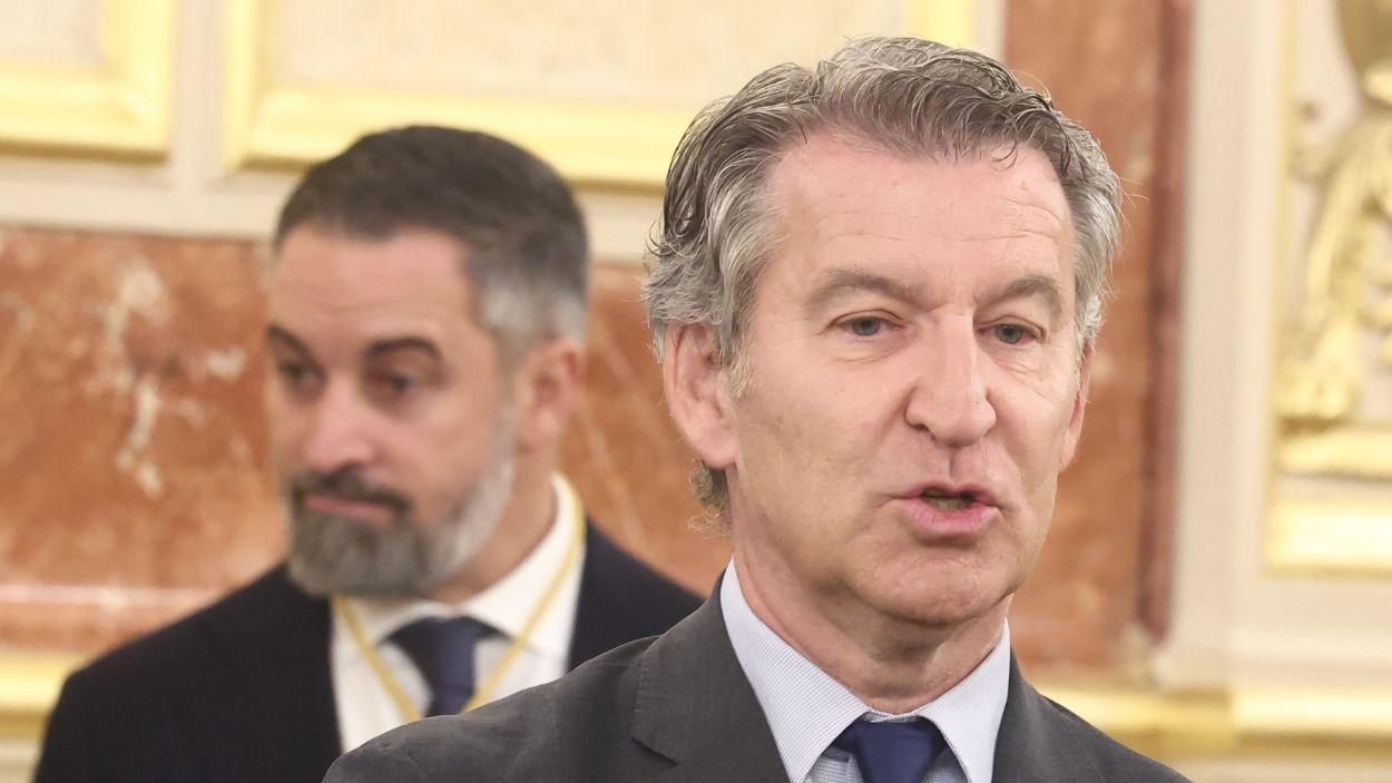 Alberto Núñez Feijóo i Santiago Abascal. EP