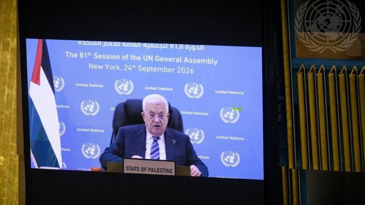 El president de l'Autoritat Palestina, Mahmud Abbas a la celebració de la 81a Assemblea General de l'ONU. EP