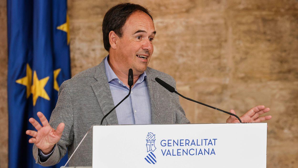 el presidente de la generalitat valenciana juanfran perez llorca en el palau ep