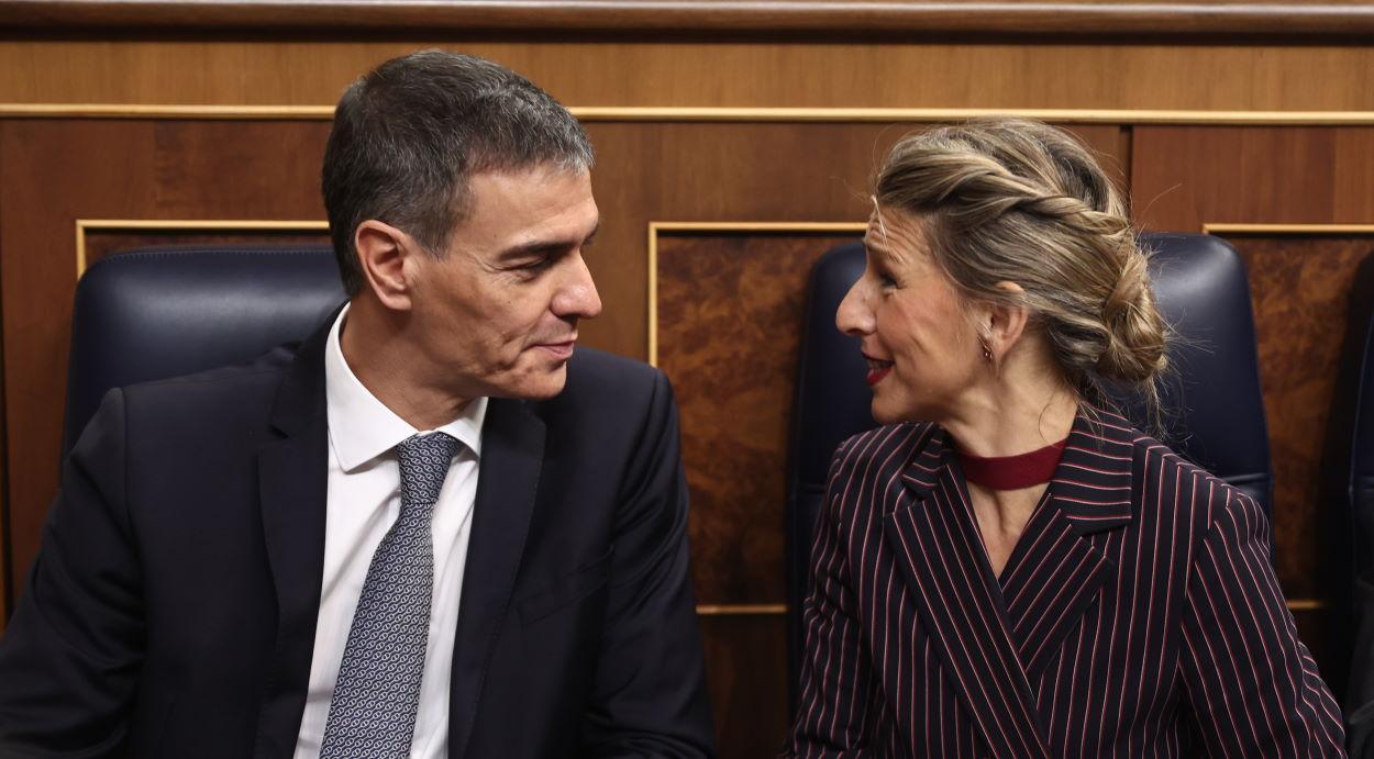 Pedro Sánchez i Yolanda Díaz. EP