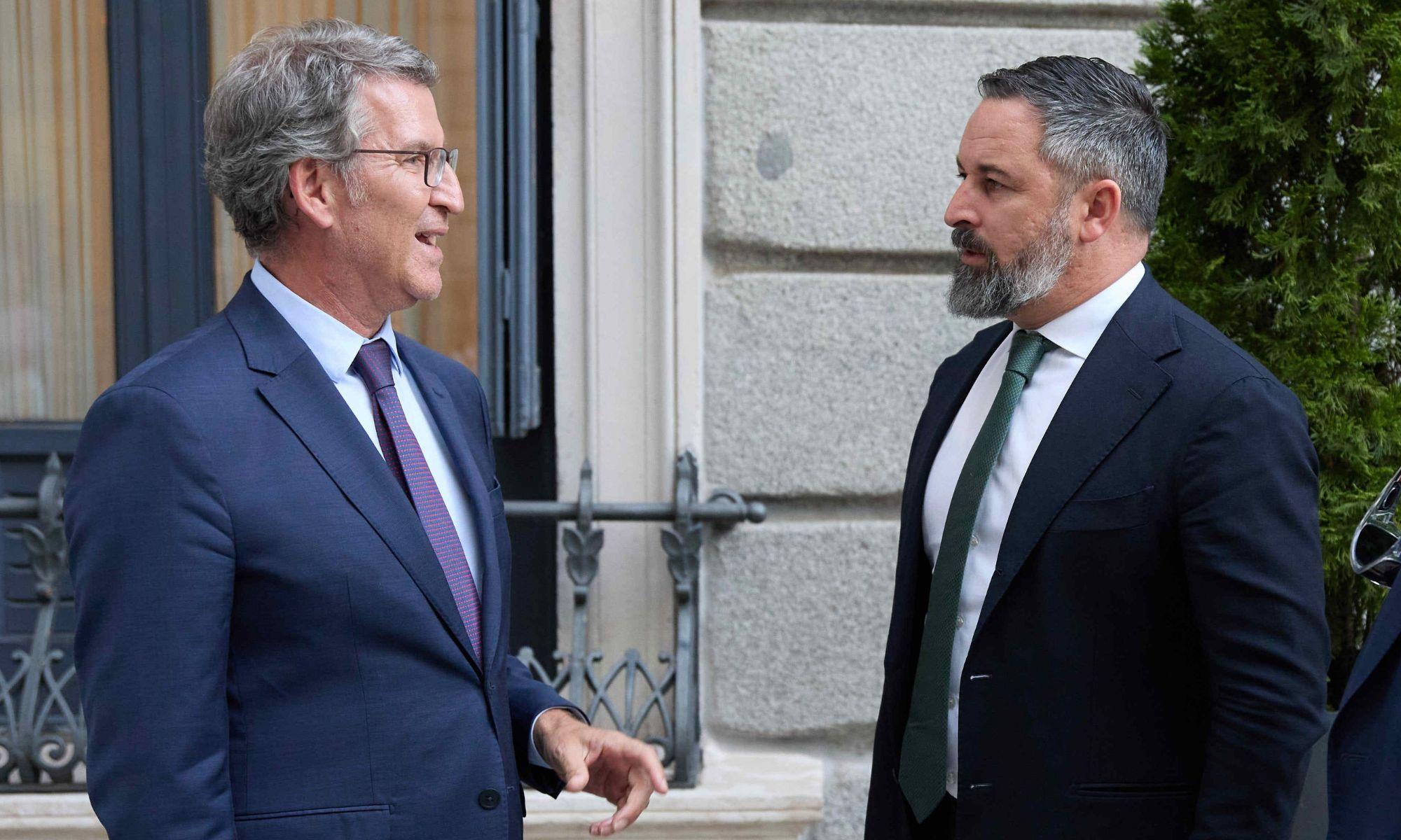 Alberto Núñez Feijóo i Santiago Abascal. EP