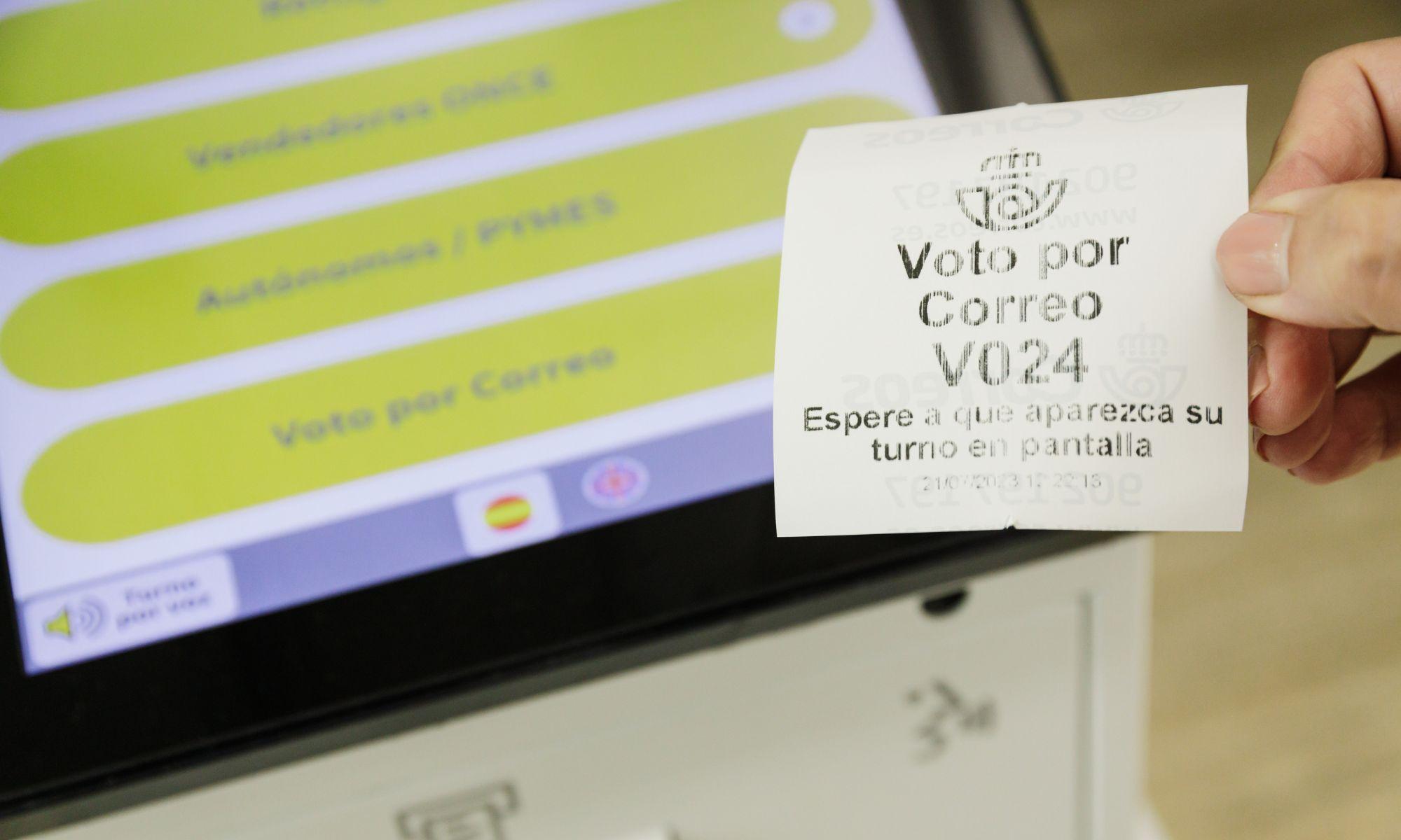Ticket de vot per correu. EP