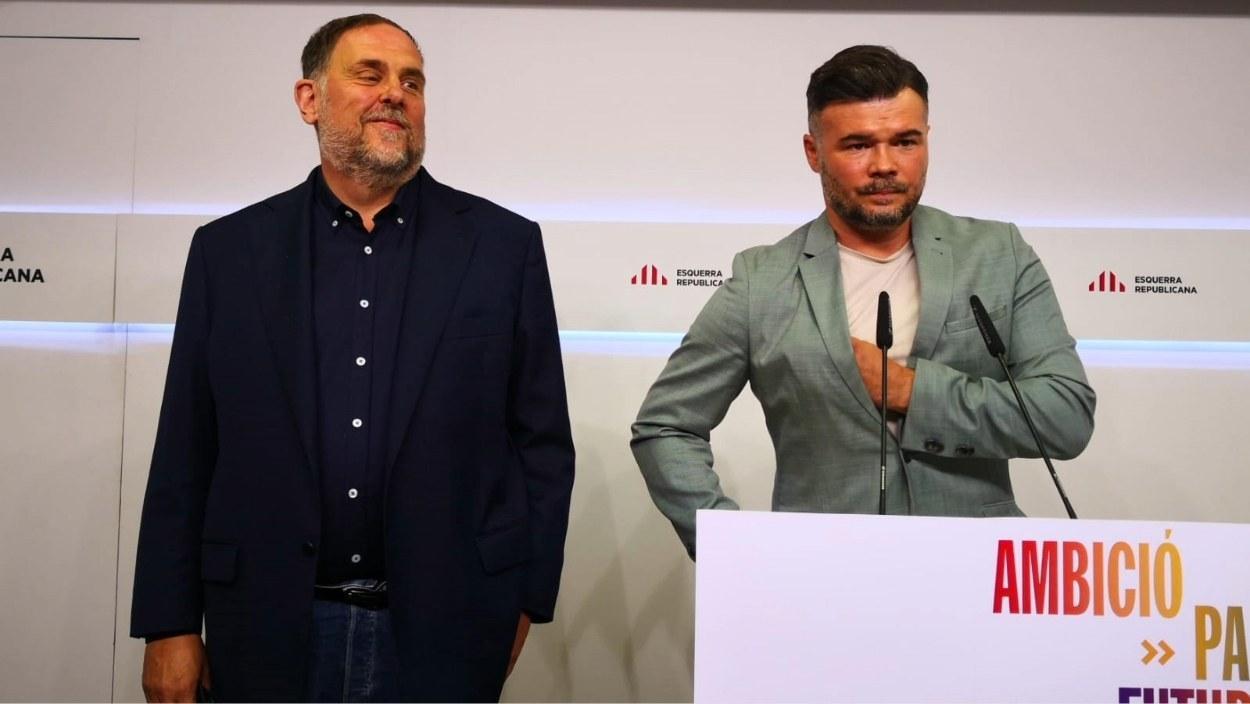 Oriol Junqueras i Gabriel Rufián. EP
