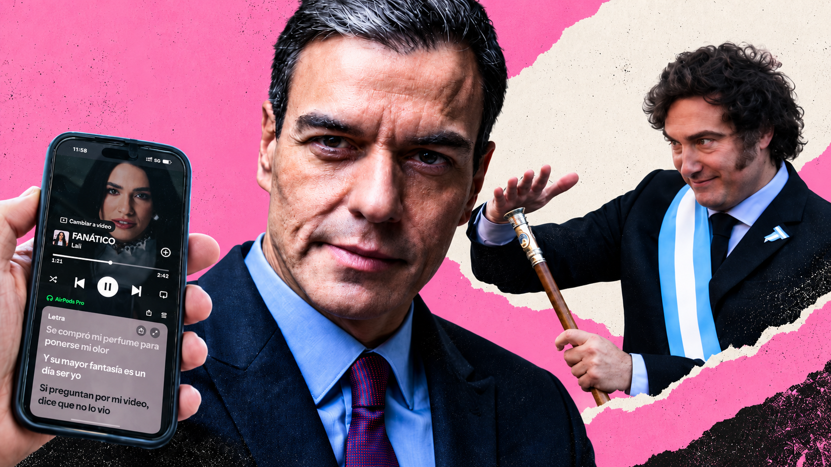 Pedro Sánchez i Javier Milei. Elaboració pròpia