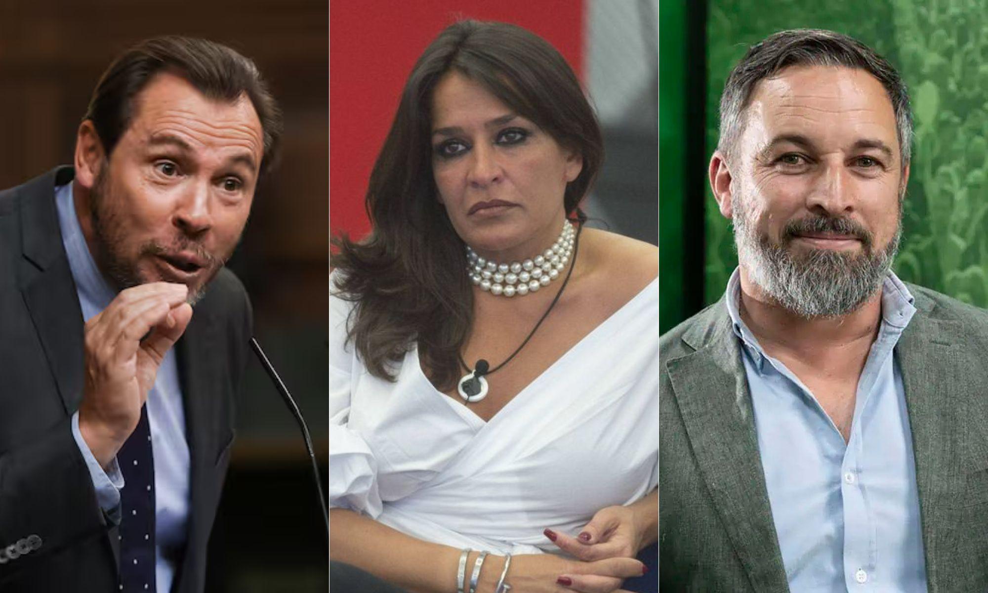 Óscar Puente, Aída Nízar i Santiago Abascal